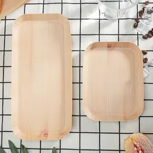 Disposable Food Tray Square Paper Platter Trays Paper Plate Serving Snack Fried Chicken BBQ Desserts At Party Picnic Holiday