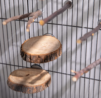6 ensembles de perchoirs pour oiseaux en bois de pomme naturel écologique, plateforme en bois pour perroquet, accessoires de cage en rotin