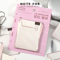 Ensemble de notes autocollantes en papier kraft vintage, bloc-notes décoratif, papier à notes auto-adhésif pour journal, scrapbooking, fournitures de bureau et scolaires