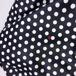 P163 pelle sintetica personalizzata lychi in pelle sintetica a pois in bianco e nero per borse, borse, accessori, forniture artigianali - Product Image 5