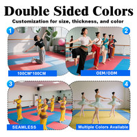 Matras Persegi Interlocking EVA Tebal 1Mx1Mx2CM, 10 Buah Dengan Dukungan Yang Baik untuk Ruang Senam/Dance