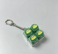Porte-clés HMJ Clicker Fidget Toy, 4 touches de clavier irrégulières en silicone, jouet sensoriel anti-stress, tactile pour les doigts, pour adultes, enfants, TDAH, autisme