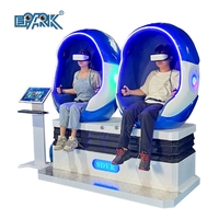 Montagnes russes de réalité virtuelle d'arcade, Machine de jeu de simulation Vr, 2 sièges 9d Vr, chaises d'œufs à vendre