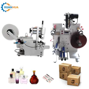 table top hot melt glue coffee bags labelling applicator automatic flat glass bottle lip balm label applicator machine