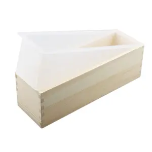 Offre Spéciale Silicone Gâteau Moule Rectangle Savon Moule Avec Boîte en bois