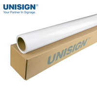 Rouleau de vinyle autocollant grand format pour impression commerciale, vinyle PVC brillant blanc
