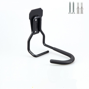 Crochets muraux pour vélos en fer noir, robustes, capacité maximale de 30 kg, rangement de garage, crochet simple - Product Image 3