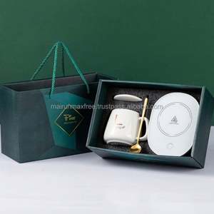 Set de Regalo de Cumpleaños, Taza de Vidrio Inteligente con Calefacción y Control de Temperatura, Personalizable con Logotipo, Calentador de Tazas Eléctrico 55, Caja de Regalo Moderna - Product Image 2