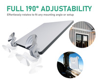 Supports à ventouse grand format pour Starlink Mini – Fixation tableau de bord pour utilisation en voiture – Gris – Support à ventouse amovible