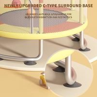 Trampoline intérieur/extérieur pour enfants et adultes avec filet de sécurité et structure en PVC, adapté aux filles