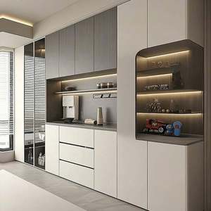 Mueble de Comedor Moderno Personalizable de Madera, Mueble de Dormitorio para Villa, Vitrina de Recepción - Product Image 1