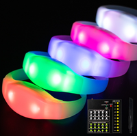 Nueva Pulsera LED RGB de Silicona con 4 LED, 433 DMX, Control Remoto 2.4G, Linterna para Festivales, 20 Unidades, Precio de Fábrica, Gran Venta