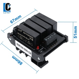 <strong>4</strong>-<strong>Channel</strong> Solid State <strong>Relay</strong> Module with DC Control Sealed Installation Guide Rail Positive/Negative Multi-Style AC/DC Protection - Product Image 3