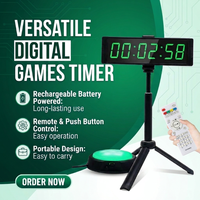 Chronomètre numérique portable à bouton-poussoir et télécommande avec affichage, idéal pour la gym et les usages multiples