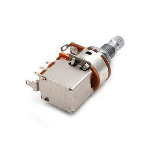 Potentiomètre rotatif de 16 mm avec <span class=keywords><strong>bouton</strong></span> poussoir, résistance de 100-2M, 125V, rotation à 360°, matériau en carbone - Product Image 2