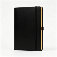 Carnet de notes d'affaires personnalisé avec logo, pages à bords dorés, couverture rigide, journal exécutif, cadeau
