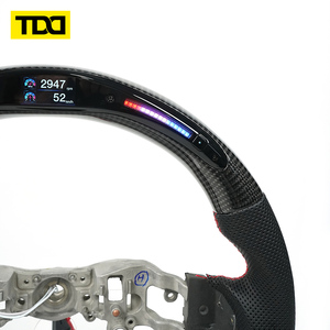 Volante Deportivo TDD de Fibra de Carbono Negra con LED Real, Compatible con TOYOTA FORTUNER - Product Image 4
