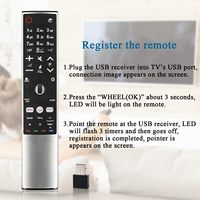 2,4G Smart TV Magic Reemplazo de mando a distancia de reemplazo de la llave compatible con la llave NRTFLIX del mando a distancia LG para el control en caja de forma fácil