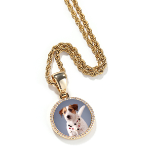 व्यक्तिगत दौर पिक्चर लटकन सादे हुक रिक्त फोटो मेमोरी हार फोटो पदकों के साथ कस्टम उपहार परिवार दोस्ती - Product Image 5