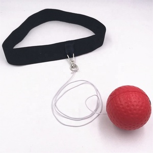 Equipo de entrenamiento de reacción y destreza mano-ojo: Banda de goma para la cabeza con pelota de boxeo giratoria para velocidad de reflejos - Product Image 3