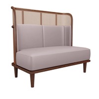 Canapés en cuir minimalistes italiens, tables en bois massif, chaises, plateaux de table en marbre - Mobilier de restaurant commercial
