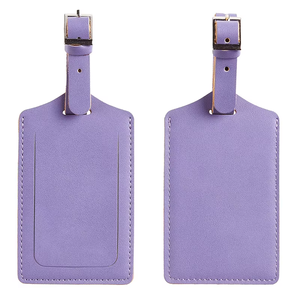 Wholesale <b>Cheap</b> Custom Logo PU Leather White Luggage Tags Travel Accessories Suitcase Tag - Product Image 5