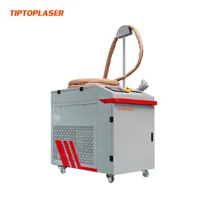 Mesin pembersih Laser genggam 3000w, sistem pendingin air Penghilang cat karat, mesin pembersih Laser lebar pemindai 600mm