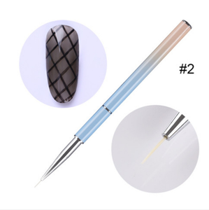 Pinceau à ongles en acrylique avec manche métallique dégradé, pinceau de manucure personnalisé pour les extensions d'ongles en poudre acrylique - Product Image 4