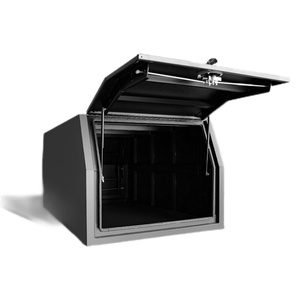 Auvent de camionnette portable en aluminium noir de 800 mm, type aile de mouette, étanche, verrouillable, léger, anti-poussière, capacité jusqu'à 1000 L, pour usage extérieur - Product Image 5