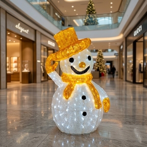 Reallife Taille Colle Bonhomme De Neige Vacances Décoration Intérieure/Extérieure LED Paysage 200w 24v 3D LED Motif Lumière - Product Image 3