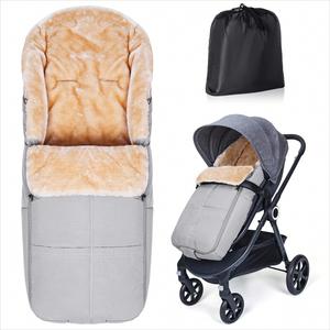 Sac de couchage pour bébé en fausse laine, boucles réglables, sac de couchage pour poussette d'hiver, couverture zippée - Product Image 2