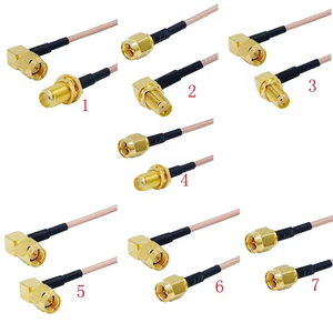Tùy chỉnh <span class=keywords><strong>RP</strong></span> <span class=keywords><strong>SMA</strong></span> mcx MMCX <span class=keywords><strong>BNC</strong></span> TNC N UHF f fakra RF cáp đồng trục mở rộng với rg316 RG174 rg178 RG58 cáp cho Wifi Antenna - Product Image 6
