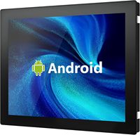 PC industriel tactile interactif embarqué Android 14 de 17 pouces, écran capacitif multi-touch, tablette, moniteur frontal IP65, 4 Go/8 Go