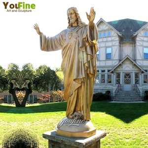 YOUFINE Life Size <b>Religious</b> Church Outdoor Garden Metal Bronze Jesus <b>Statues</b> Sculpture CYWBST-28 Bronze Jesus CYWBST-28 C - Product Image 1