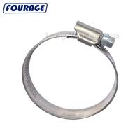 Collier de serrage de type américain en acier inoxydable de 59mm à 82mm Clip de tuyau d'entraînement à vis sans fin à usage intensif
