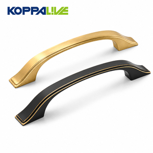 Koppalive Modern Golden Brass Furniture Cupboard <strong>Door</strong> Pulls Handles for Kitchen Cabinet <strong>Bedroom</strong> Dresser Warehouse Living Room - Product Image 1