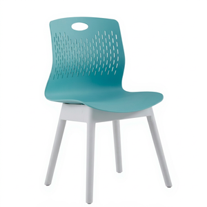Chaise de salle à manger moderne en plastique léger et écologique avec dossier perforé pour la maison, l'école et les restaurants - Product Image 1