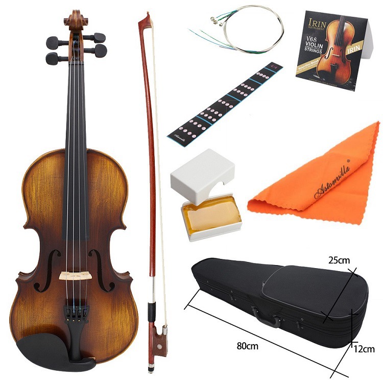 Aston Villa Vintage Solid Wood Violin - Professional Performance