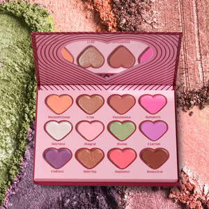 Paleta <span class=keywords><strong>de</strong></span> Sombras <span class=keywords><strong>de</strong></span> Ojos <span class=keywords><strong>de</strong></span> Lujo, Colorida, Vegana, Personalizada, con Brillo, Altamente Pigmentada, Estética Coqueta, Color Cereza - Product Image 2