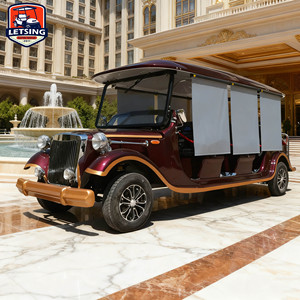 <strong>Electric</strong> Vintage <strong>Car</strong> with Sunshade Curtain 8 <strong>Seater</strong> Retro Sightseeing <strong>Car</strong> for Resort 5KW Motor Lithium Battery LED Lights - Product Image 6