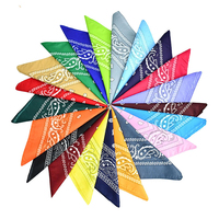 22*22 pouces Bandana haut femmes carré Paisley Bandanas bandeau équitation écharpe enveloppes Polyester cyclisme masque Sublimation Bandana