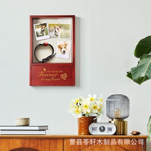 Cross-border wooden pet <b>urn</b>, home furnishing, dog and <b>cat</b> pull-out design, can hold photos and ashes, memorial funeral supplies. - Product Image 4