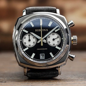 Hand Winding <strong>Automatic</strong> <strong>Chronograph</strong> ST1901 Seagull Movement Watch Strap Wrist Watches for Men - Product Image 2