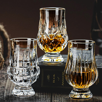 Gelas Kristal Mewah Berkualitas Tinggi untuk Anggur dan Whiskey, Gelas Shot Profesional untuk Penggunaan di Rumah