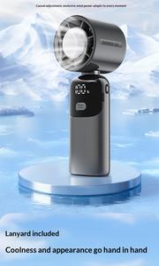 Mini Ventilador Inalámbrico de Mano, Portátil, Recargable, Refrigeración por <span class=keywords><strong>Aire</strong></span>, Ventilador de Mano Plegable para Escritorio, Compresa de Hielo, Pequeños Ventiladores USB - Product Image 2
