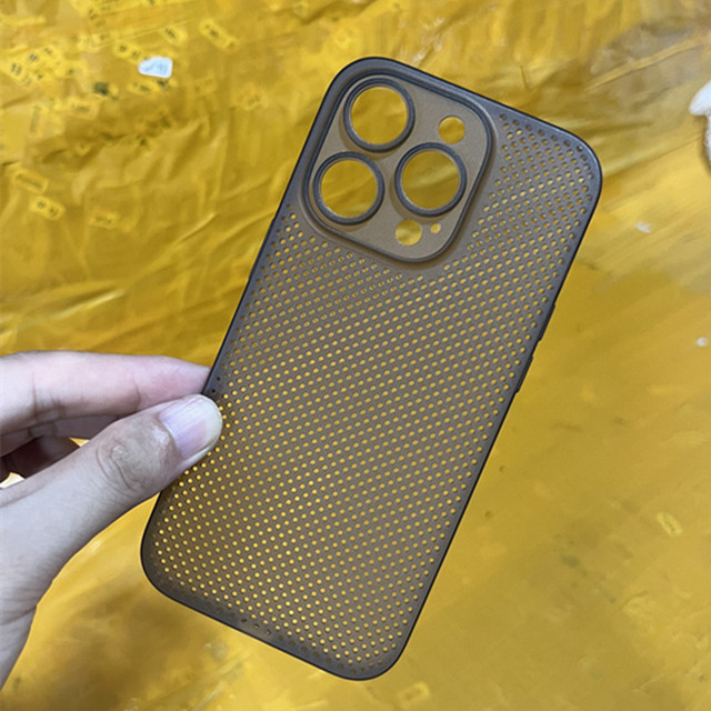 Summer Heat Dissipation Hollow Breathable Ultra Thin Grid PP Phone case for iPhone 12 13 14 15 17 Pro Max Phone Cover