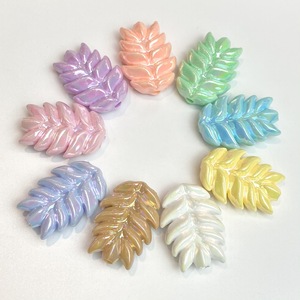 Perles en acrylique couleur unie motif épi de blé AB, matériel pour accessoires de bricolage (sangle de téléphone, porte-clés, pendentif), perles en vrac en gros - Product Image 2