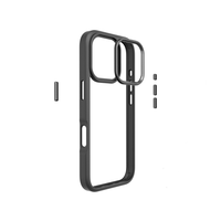 Étui de téléphone pour iPhone16 Pro Max étui de téléphone antichoc avec Protection de lentille en métal étuis de téléphone portable en TPU de couleur PC Transparent