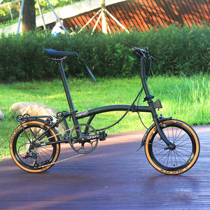 Bicicleta Plegable Unisex Ultraligera Portátil de Acero al Cromo-Molibdeno Retro con Capacidad de Carga de 120 kg - Product Image 1