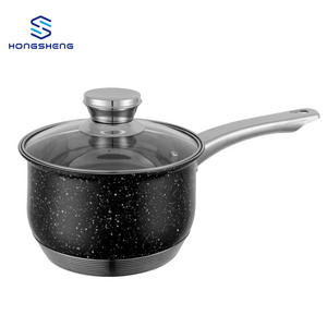 Venta caliente negro 12PCS Acero inoxidable Forma del vientre Juego de utensilios de cocina Juego de cazuela con sartén - Product Image 2